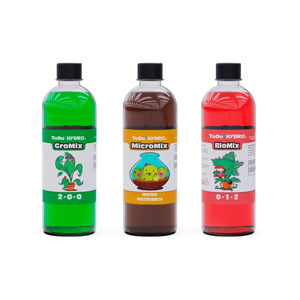 ToDo Hydro Mix Line Nutrient System, Paquete de Fórmula para el Crecimiento de Plantas, 3 Solución 2 L