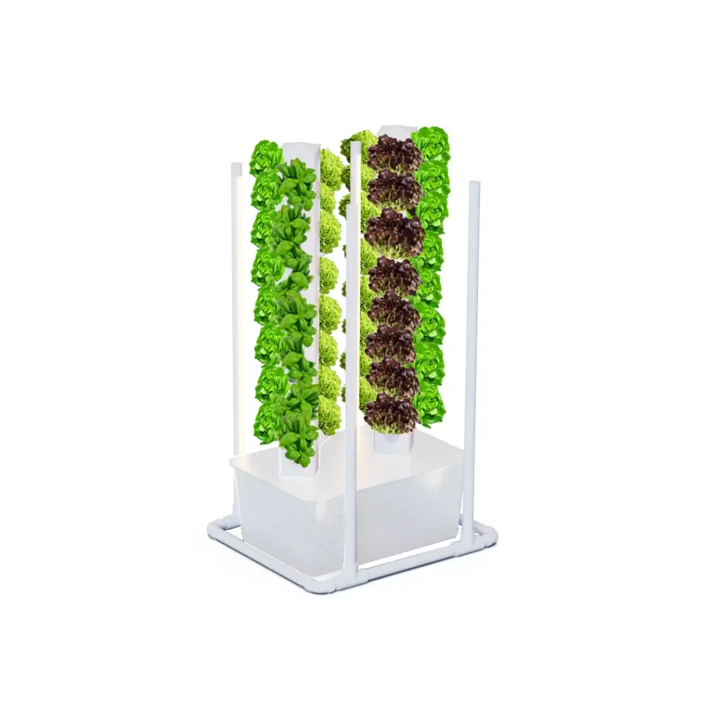 Kit Hidropónico N17 Sistema de Torre para 70 Plantas, Jardín Interior Completo con Nutrientes, Semillas y Accesorios (No)
